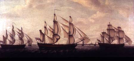 Three Hudson Bay ships in the Thames a Francis Holman