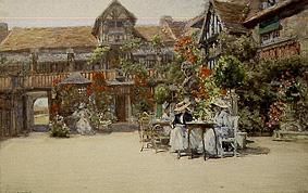 Dives-sur Mer (Normandy) in the inner courtyard of the inn Wilhelm of the conquerors a Francis Hopkinson Smith