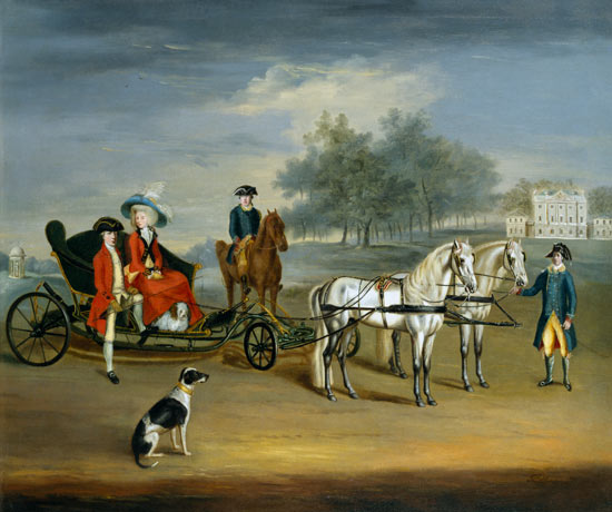 Edward Stratford, 2nd Earl of Aldborough, and his wife, Anne Elizabeth, in the Grounds of Stratford a Francis Sartorius