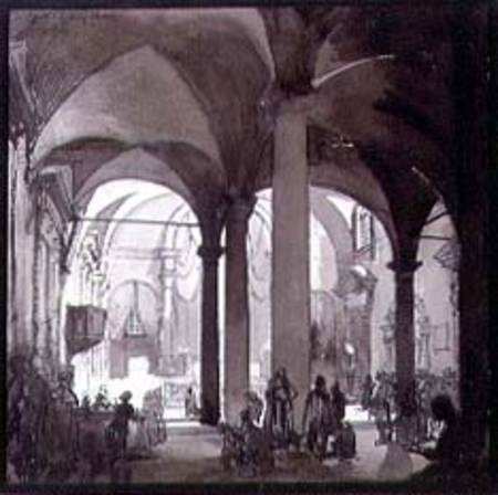 Interior View of the Convent Church, San Felice, Florence a Francis Sydney Unwin
