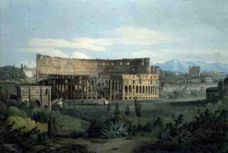 The Colosseum from the Caelian Hills, 1799 (pen a Francis Towne