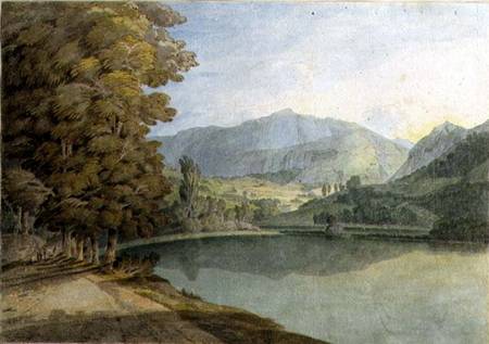 Rydal Water (pen & ink with w/c on paper) a Francis Towne