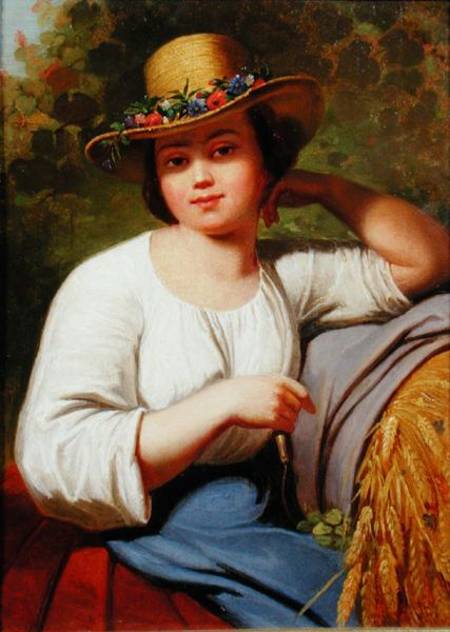Portrait of a country girl a Francis Wheatley