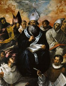 St. Basilius dictates his teaching a Francisco de Herrera il Vecchio