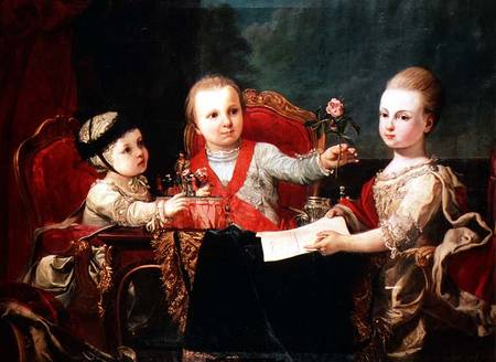 Three Princes, Children of Charles III a Francisco de la Traverse