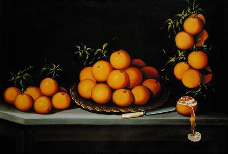Still life with oranges a Francisco de Vargas