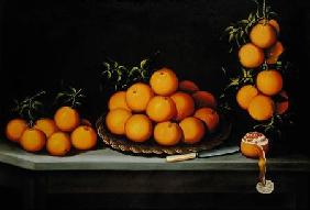 Still life with oranges