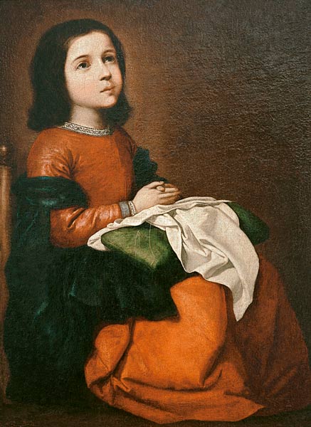 The youth of the mother of God a Francisco de Zurbarán (y Salazar)
