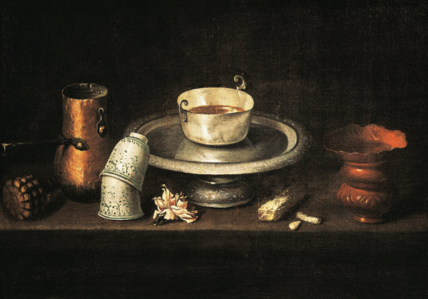 Still Life with a Bowl of Chocolate, or Breakfast with Chocolate a Francisco de Zurbarán (y Salazar)