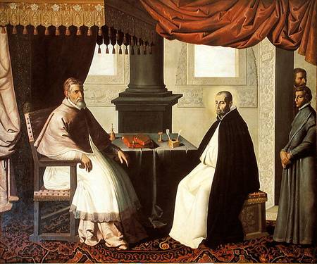 St. Bruno (1030-1101) and Pope Urban II (c.1035-99) a Francisco de Zurbarán (y Salazar)