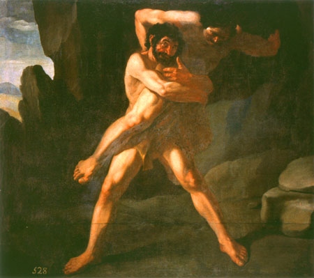 Hercules and Antaios a Francisco de Zurbarán (y Salazar)
