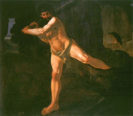 Hercules fights with the erymanthischen boar a Francisco de Zurbarán (y Salazar)