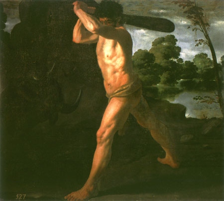 Hercules and the Cretan bull a Francisco de Zurbarán (y Salazar)