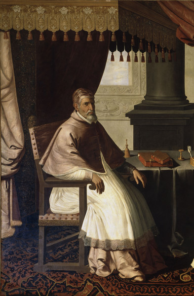 Pope Urban II / Painting by Zuburán a Francisco de Zurbarán (y Salazar)