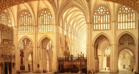 The interior of Toledo Cathedral a Francisco Hernandez Y Tome