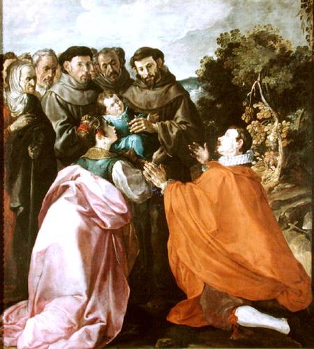 Healing of St. Bonaventure by St. Francis of Assisi a Francisco Herrera