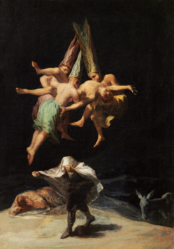 Flight of witches a Francisco Jose de Goya