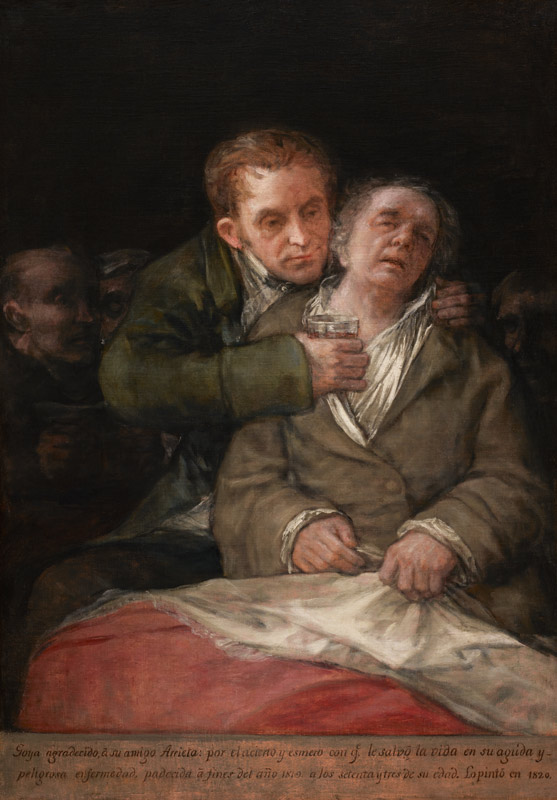 Self-portrait with Arrieta a Francisco Jose de Goya