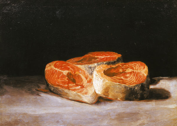 Still-life with salmon a Francisco Jose de Goya