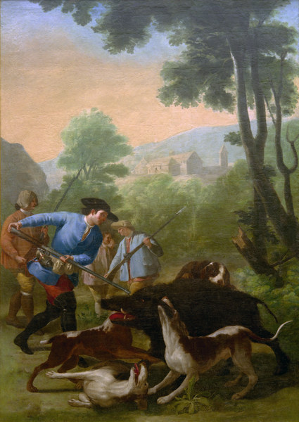 The Boar Hunt a Francisco Jose de Goya