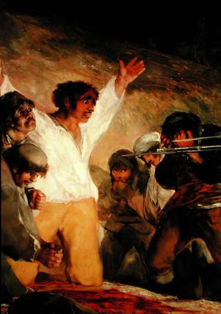 Execution of the Defenders of Madrid, 3rd May 1808, detail of a man with his hands raised a Francisco Jose de Goya