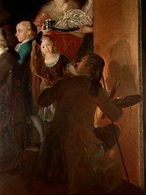The Family of the Infant Don Luis de Borbón (Detail:The Artist at the Easel) a Francisco Jose de Goya