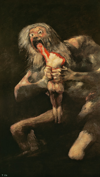 Saturno divora uno dei suoi figli a Francisco Jose de Goya