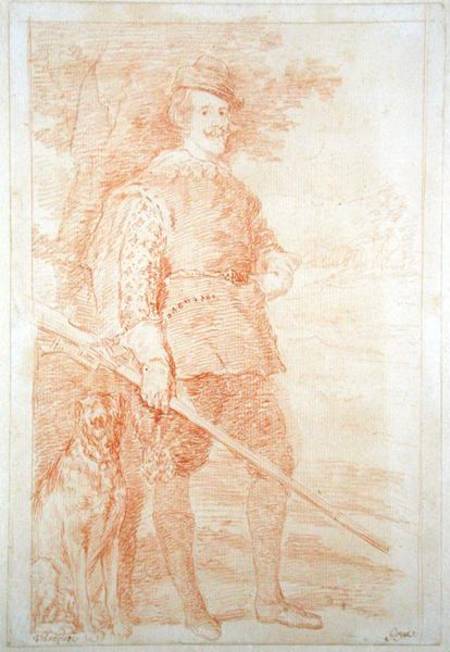King Philip IV of Spain in hunting costume (1605-65) a Francisco Jose de Goya