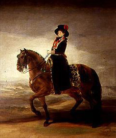 The queen Maria Luisa to horse a Francisco Jose de Goya