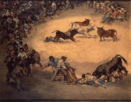 Scene at a Bullfight: Spanish Entertainment a Francisco Jose de Goya