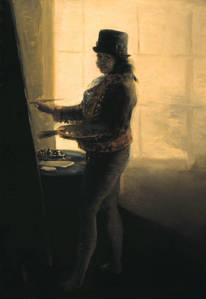 Self-portrait in his studio a Francisco Jose de Goya