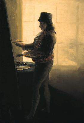 Self-portrait in his studio