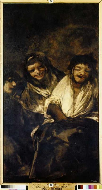 Zwei Frauen und ein Mann a Francisco Jose de Goya
