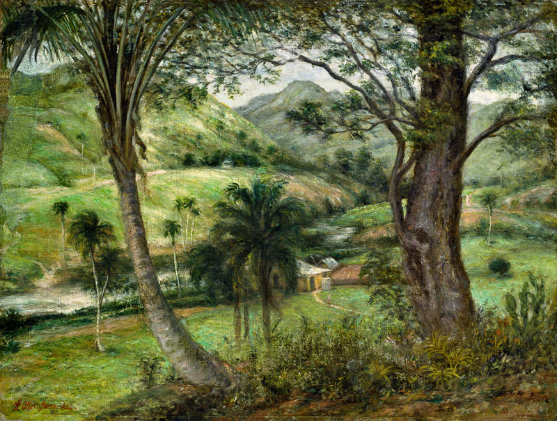Mountain countryside of Guaraguao (Puerto Rico) a Francisco Oller y Cestero