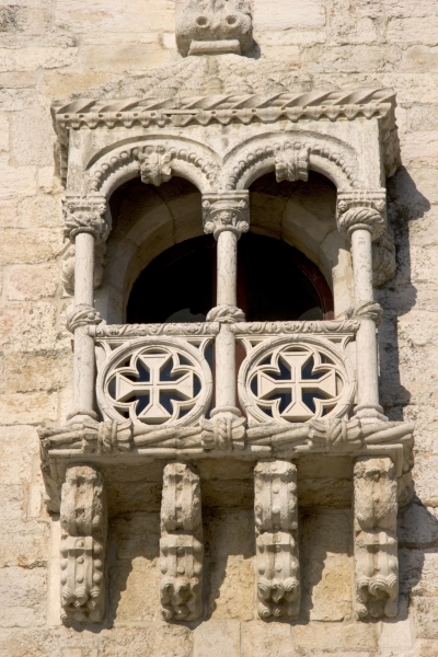 A balcony on the Tower of Belem, built c.1514 (photo) (see also 237479, 237480 & 237483)  a 