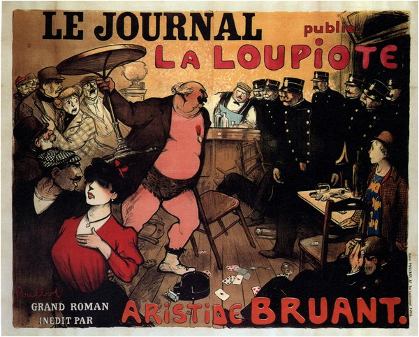Le Journal publie La Loupiote, Grand roman par Aristide Bruant a Francisque Poulbot