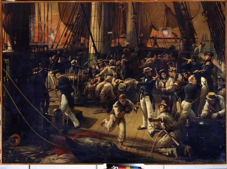 Preparation to the boarding a François August Biard