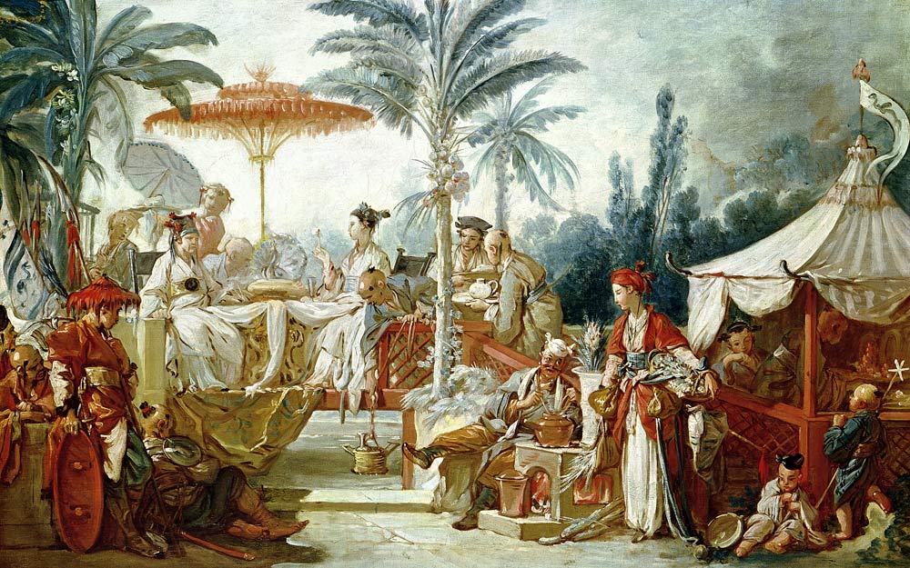 Feast of the Chinese Emperor, study for a tapestry cartoon, c.1742 a François Boucher