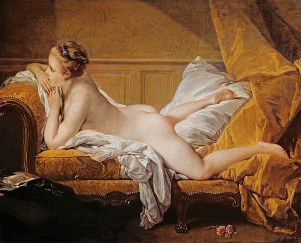 (resting girl Luise O ' Murphy) a François Boucher