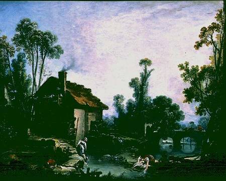 Landscape with a Watermill a François Boucher