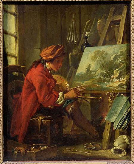 The Painter in his Studio a François Boucher