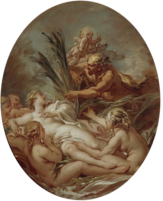 Pan and Nymph Syrinx a François Boucher