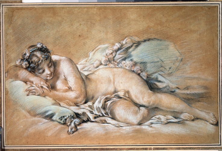 Sleeping young woman a François Boucher