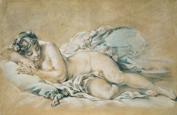 Schlafender weiblicher Akt a François Boucher