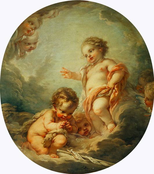 Christ and John the Baptist as Children a François Boucher