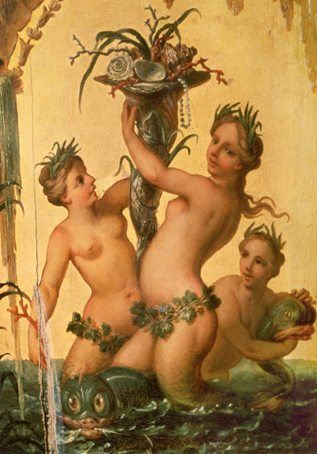 Detail of sirens holding a cornucopia from the State Carriage of Peter the Great a François Boucher
