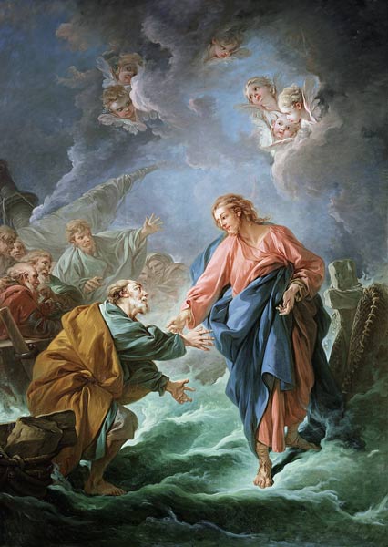 St. Peter Invited to Walk on the Water a François Boucher