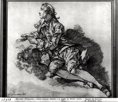 Study of a Young Man a François Boucher