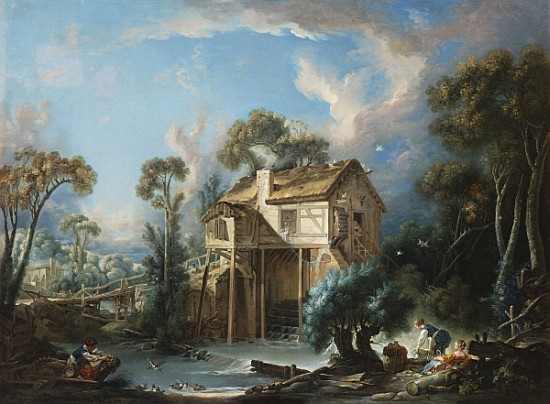 The Mill at Charenton, c.1756 a François Boucher