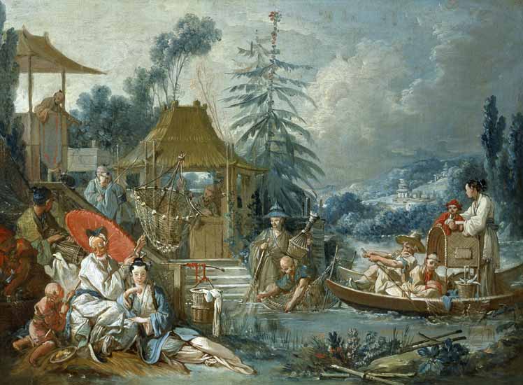 The Chinese Fishermen a François Boucher